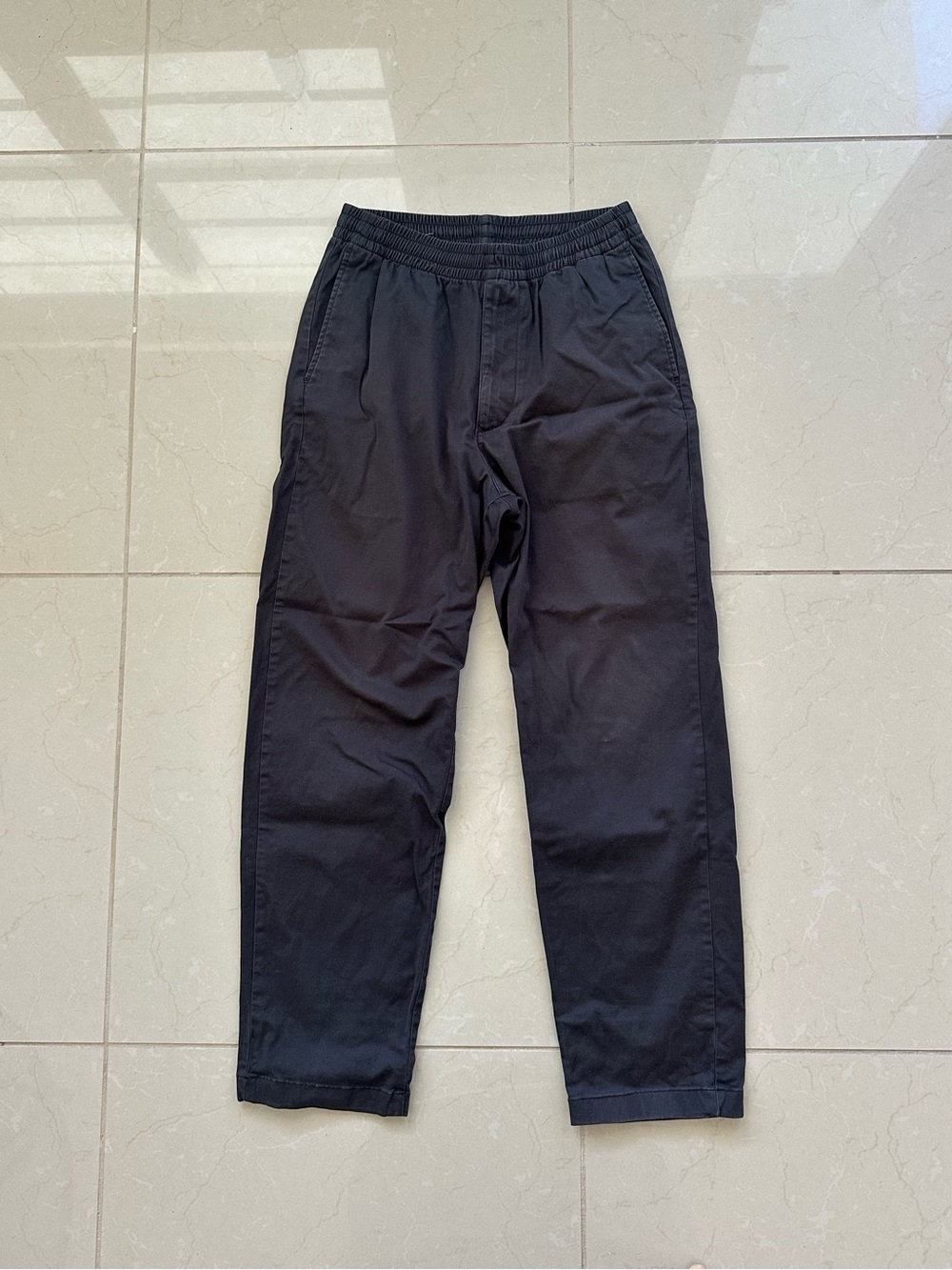 Uniqlo Dark Grey Stretch Easy Ankle Trousers Chinos szS Waist 27-30